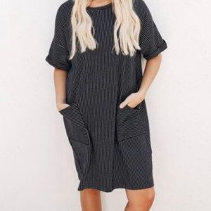 Carly Jean Los Angeles Paisley Stripe Dress